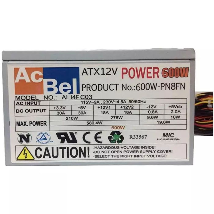 پاور ای سی بل مدل ACBEL 600W